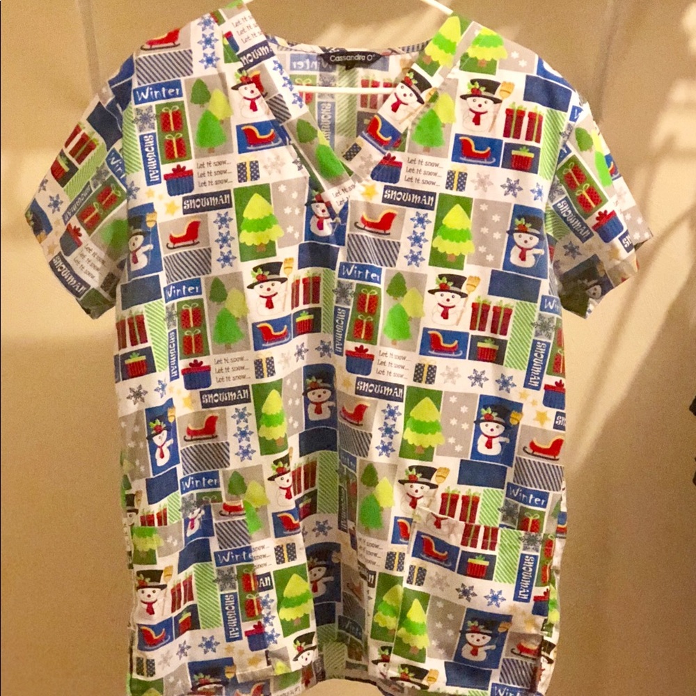 Holiday Season Female Nurse Scrubs